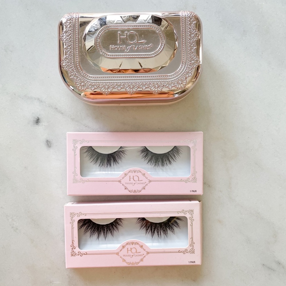House of lashes storage case and 2 pair of lashes